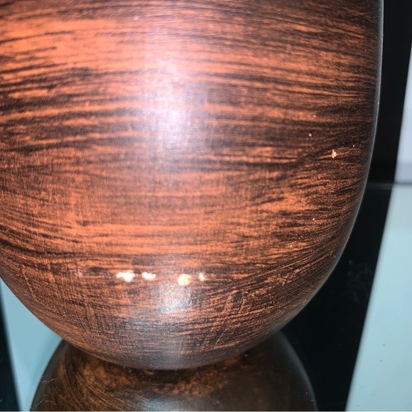 Made in 1969 Handmade Vintage Pottery Vase Glazed Brown Floral - Picture 9 of 10